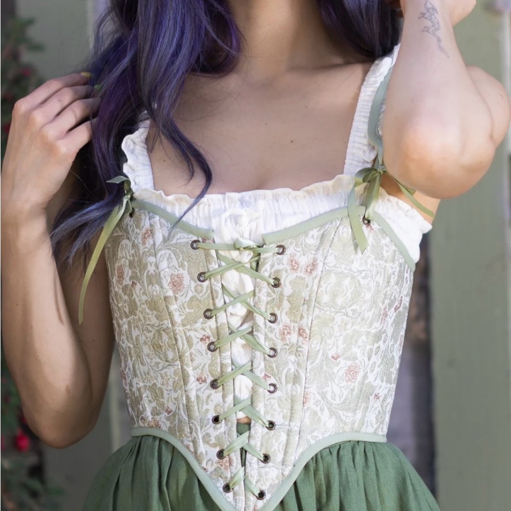French Meadows Jacquard Corset Top